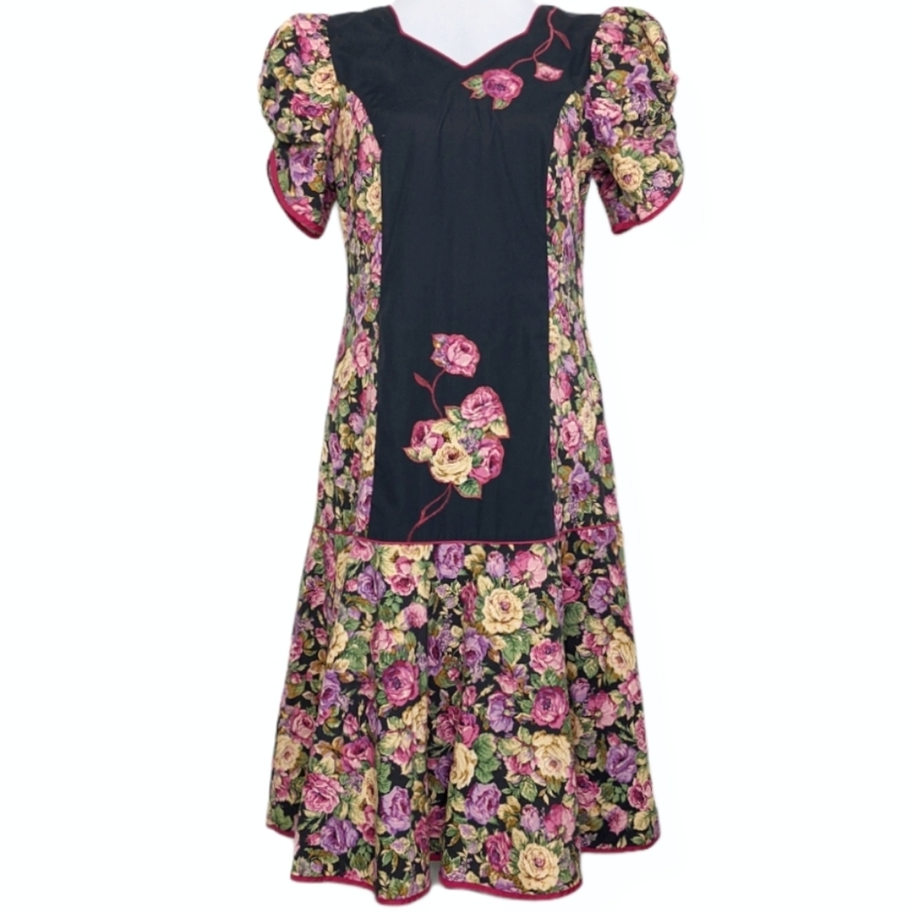 VTG 80's RM Hawaii Floral Mumu House Dress Sz 12